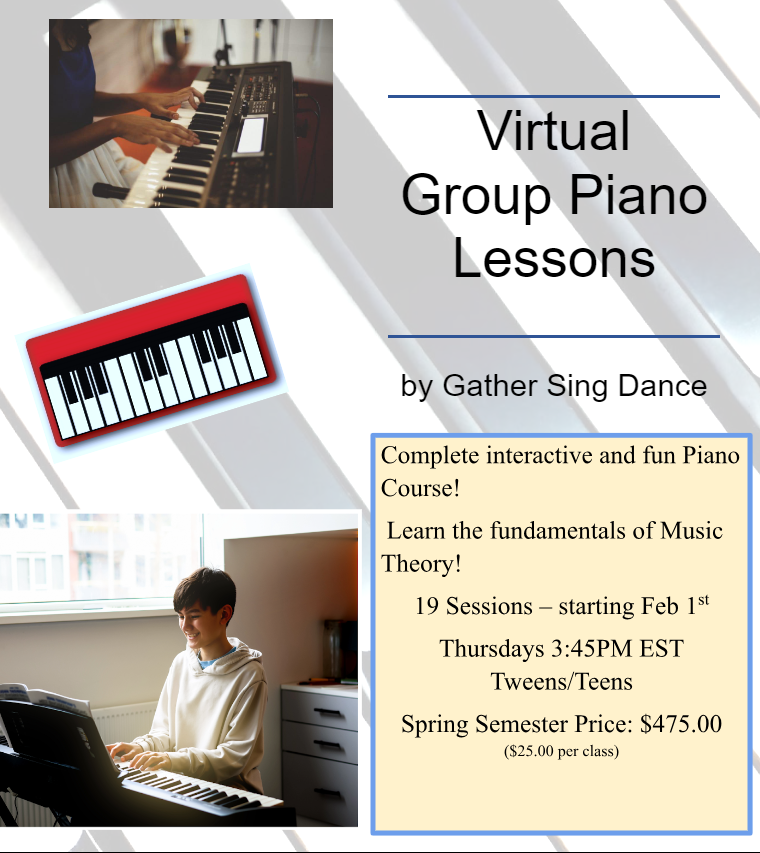19 classes of All In One Piano Fun Group Class (Tweens/Teens Thursdays @ 345PM EST) Save over 16% Paid In Full